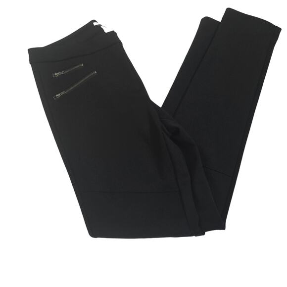 Halogen Women's Black Knit Flat Front Causal Everyday Norm Core Pants Office 6 - Picture 1 of 14